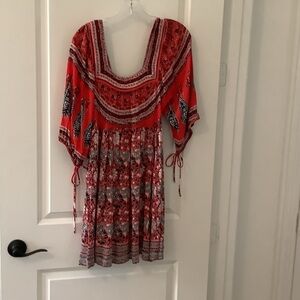 Free People Midsummers mini dress in poppy
Size Large